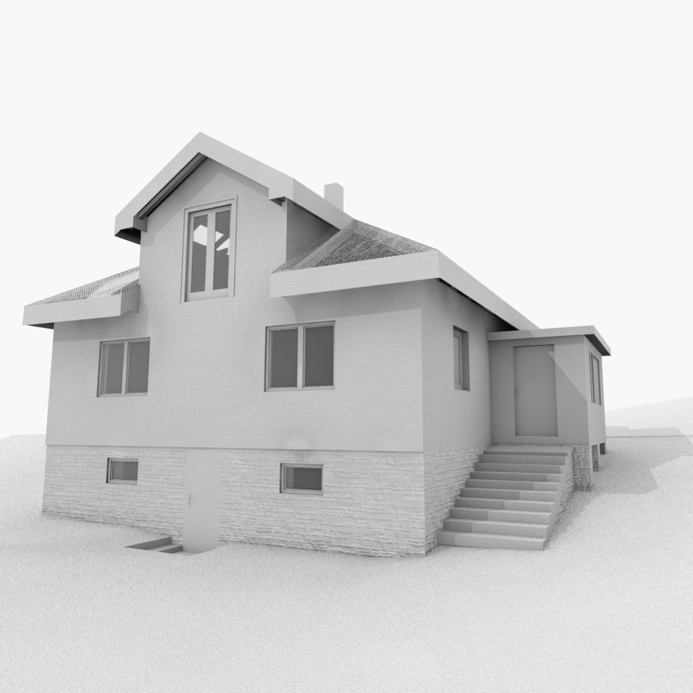 3D model rodinného domu z pasportu